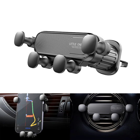 Gravity Car Phone Holder for 4.7–7 inch Phones – Universal Air Vent Mount, Shockproof GPS Clip Stand Ezkrea