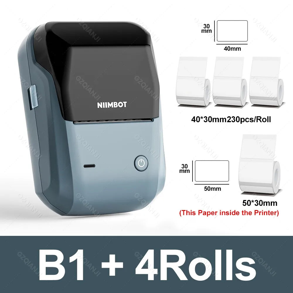 2-Inch Thermal Printer – Portable Bluetooth Label Maker with Waterproof Sticker Rolls Ezkrea