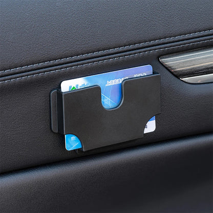 Universal Car Dashboard Card Holder – PVC Voucher & Toll Card Storage Box with Quick Access Slot Ezkrea