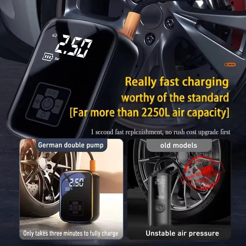 Best Electric Air Pump for Car – Digital Tyre Inflator with Auto Stop, LED Light & Accurate Air Pressure for Car Tires EZKrea.com
