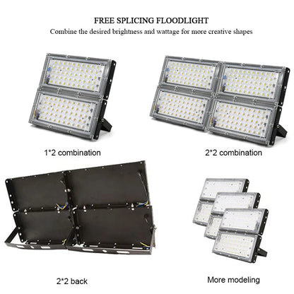 50W SMD 2835 LED Chip Floodlight – 220V Smart IC, Long Lifespan, Waterproof DIY Spotlight for Outdoor Lighting & Lamp Repair Projects Ezkrea