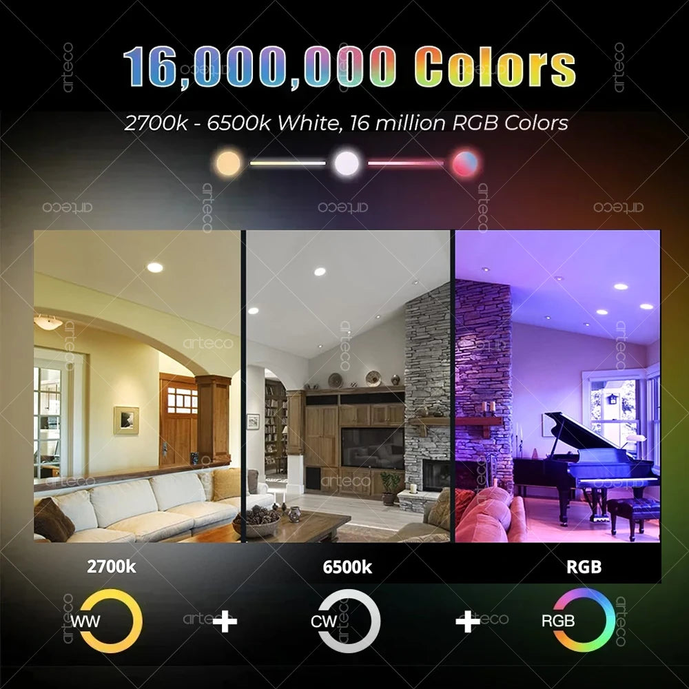 Tuya Smart LED Bulb E27/E14/GU10 | RGB+W WiFi Zigbee Bluetooth Ezkrea