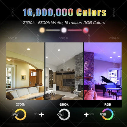 Tuya Smart LED Bulb E27/E14/GU10 | RGB+W WiFi Zigbee Bluetooth Ezkrea