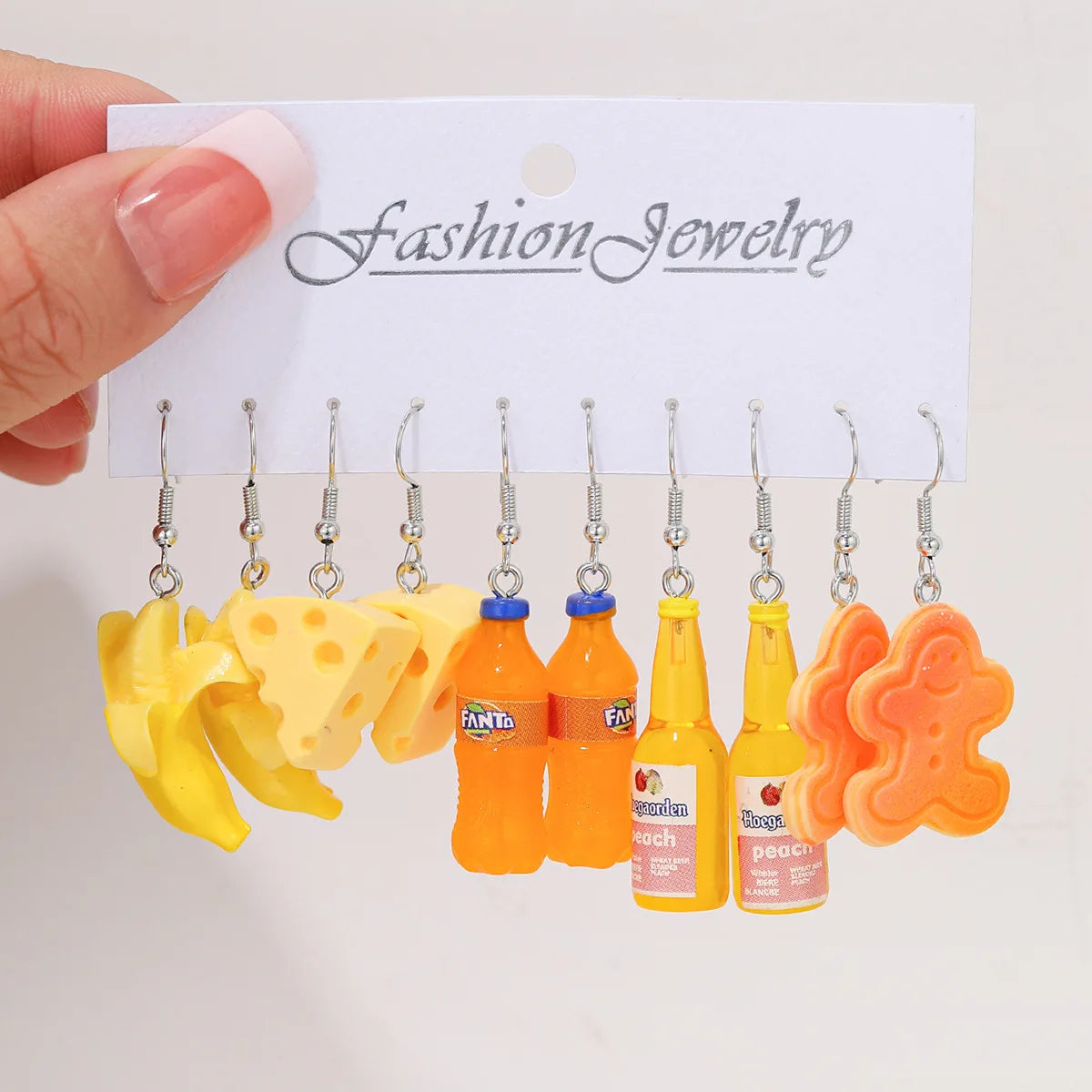 Fashion Sweet Fruit Drink Earrings Set for Women Cute Cartoon Food Ice Cream Donut Funny Resin Earrings Party Jewelry Gift New Ezkrea