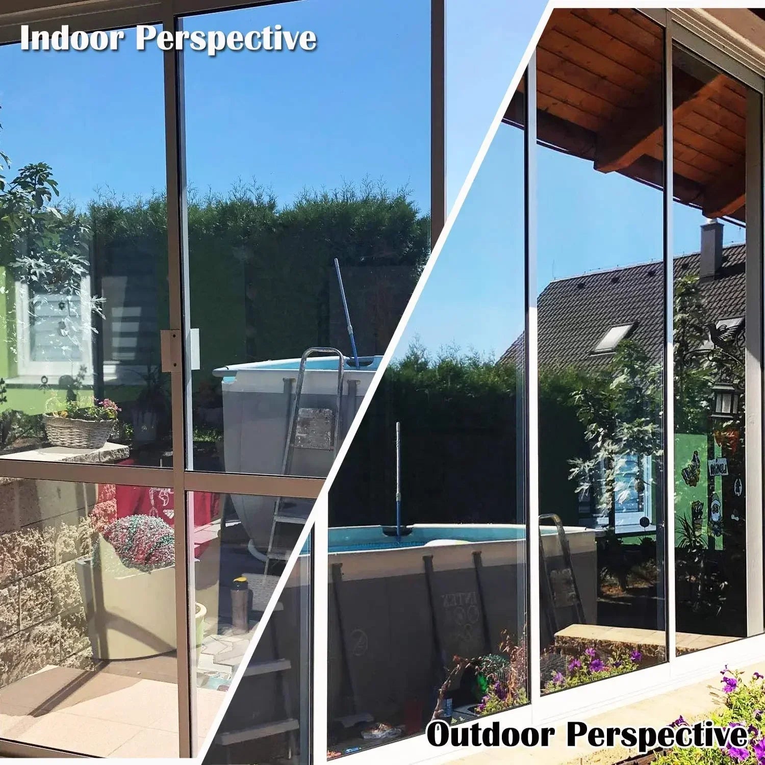 One Way Mirror Window Film – Reflective Heat Control & UV Protection for Home & Office Glass Ezkrea