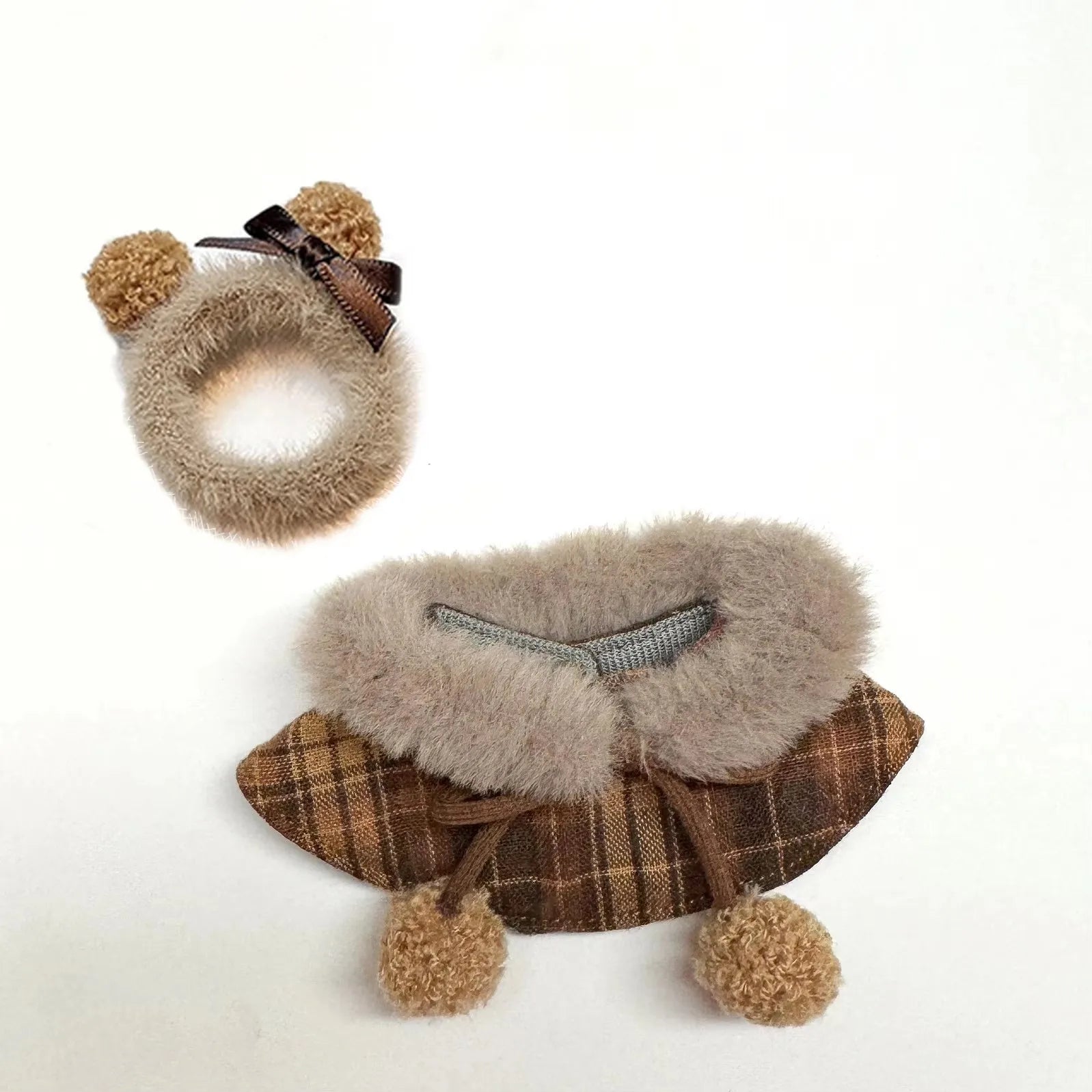 17cm labubu clothes outfit Plush doll clothes Macaron Cute Clothing DIY Kid Gift  Dog Clothes Hair accessories v1 v2 clothes Ezkrea