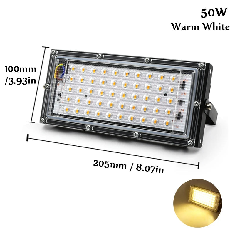 50W SMD 2835 LED Chip Floodlight – 220V Smart IC, Long Lifespan, Waterproof DIY Spotlight for Outdoor Lighting & Lamp Repair Projects Ezkrea