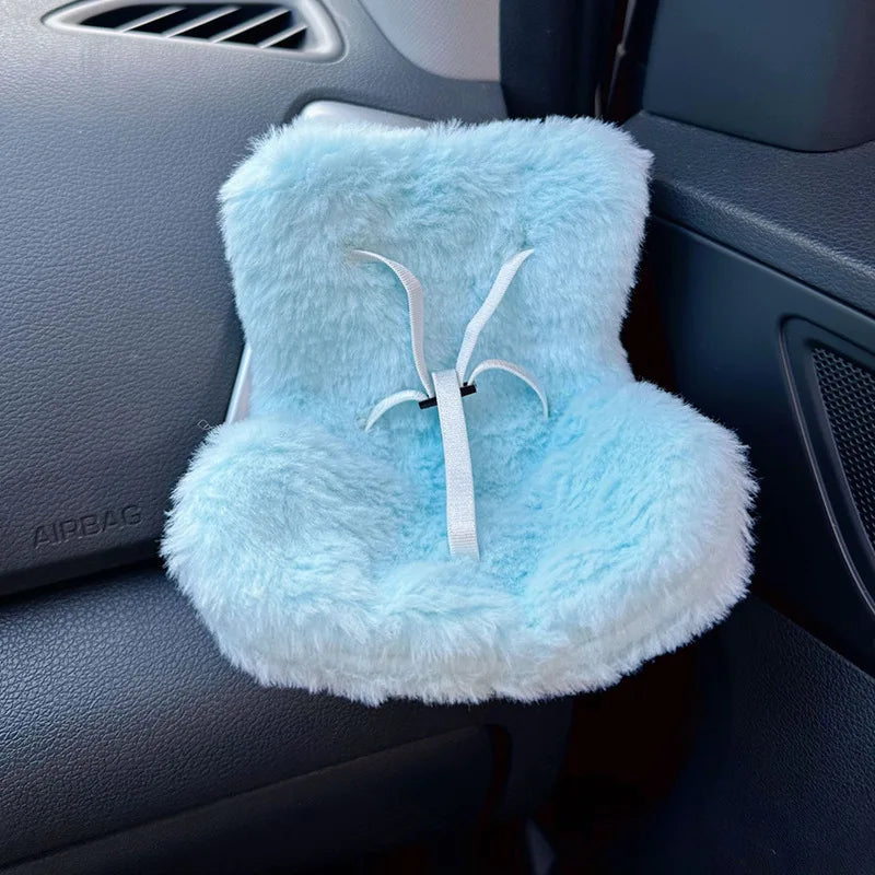 Labubu Car Safety Seat For 15-17cm Mini Plush Idol Doll Air Outlet Aromatherapy Car Ornament Gifts Car Interior Decoration Ezkrea