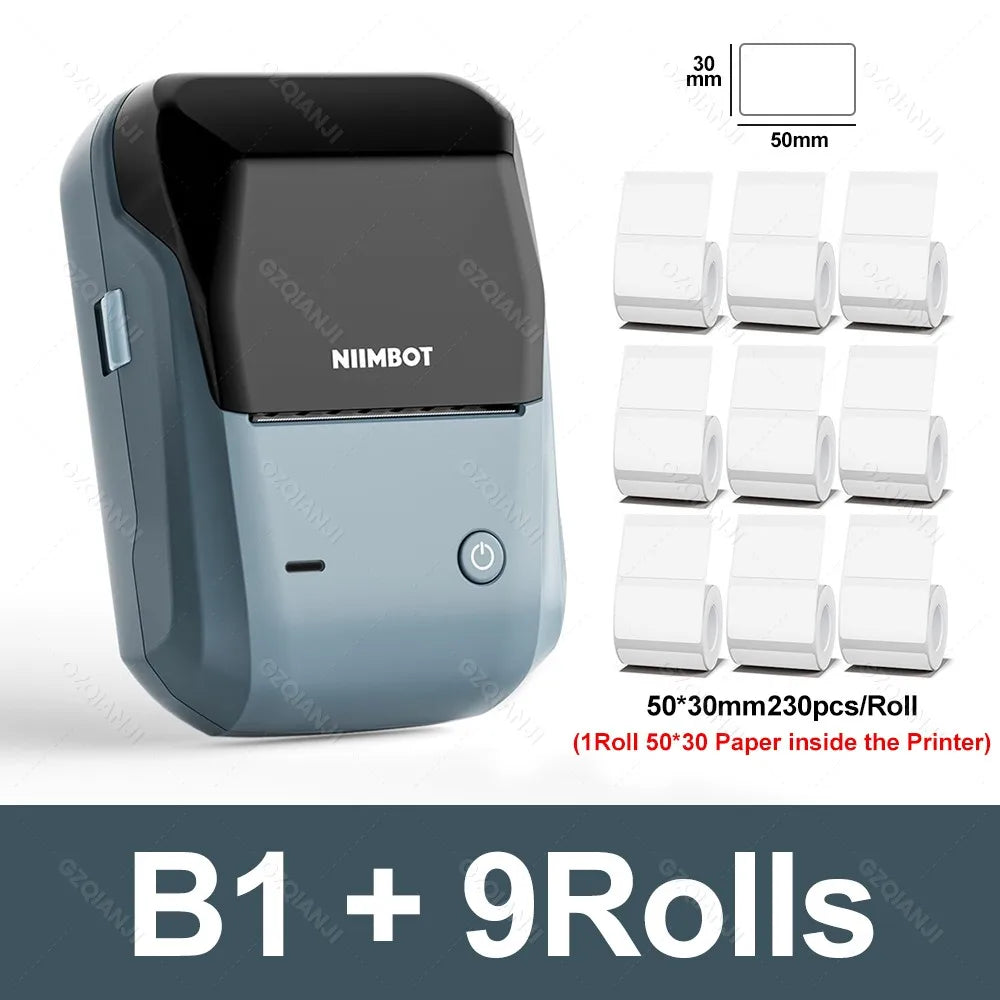 2-Inch Thermal Printer – Portable Bluetooth Label Maker with Waterproof Sticker Rolls Ezkrea