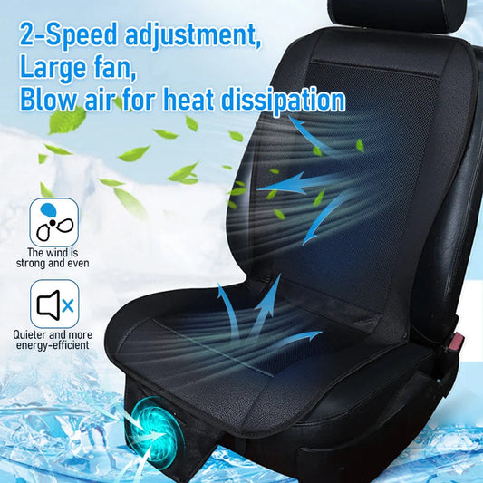 Car Cooling Seat Cushion with 8 Fans – 3D Mesh Ventilated Pad for Summer Heat Relief Ezkrea