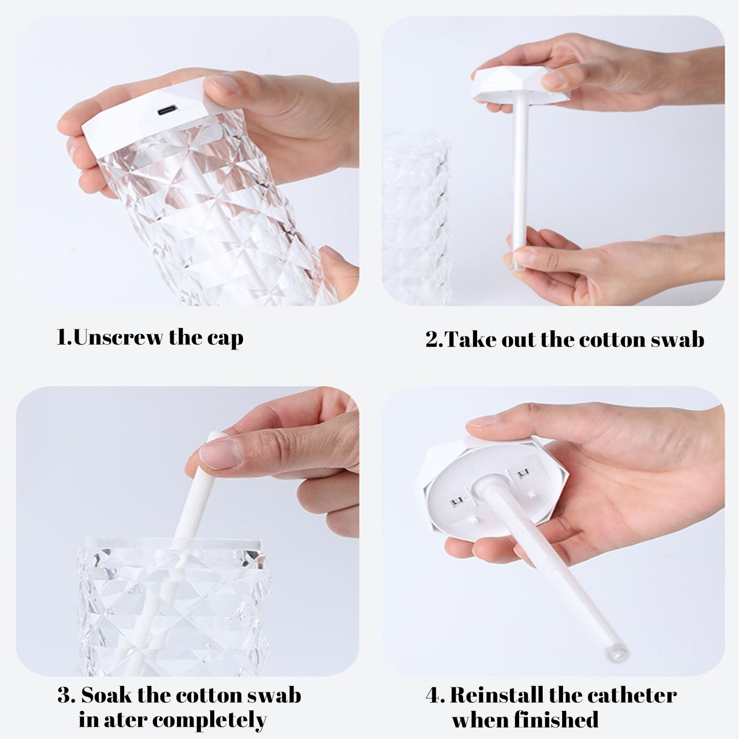 Air Humidifier Crystal Lamp
